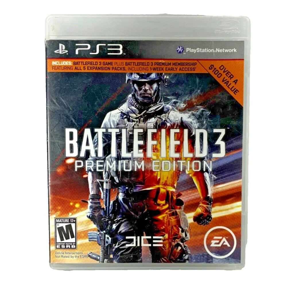 Battlefield 3 Premium Edition Sony PlayStation 3 DICE EA 2012 Complete w/ Manual